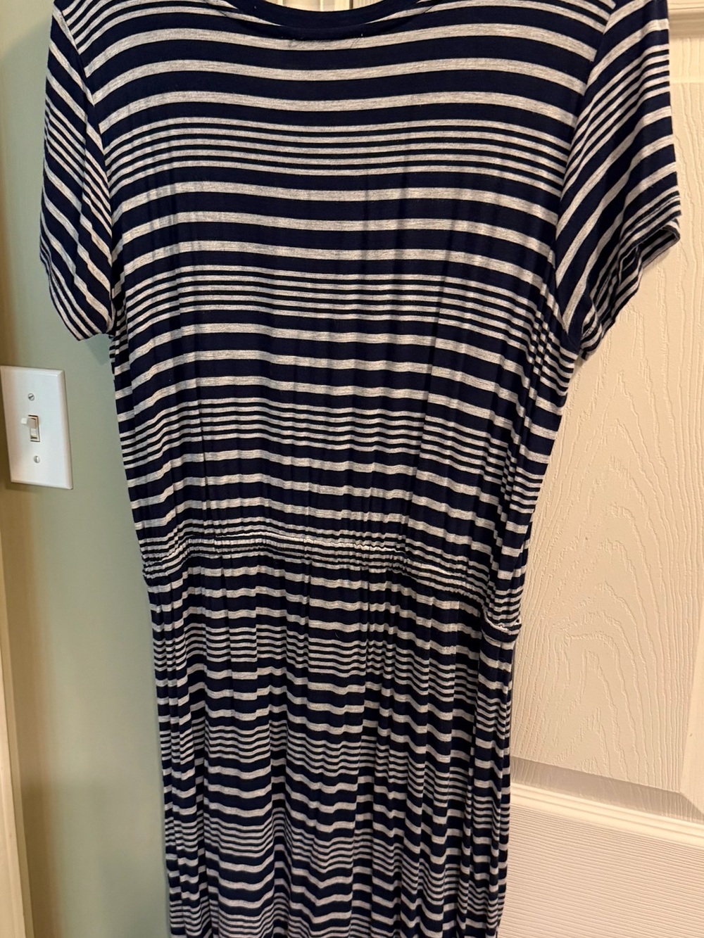 ⚓ Olive & Oak Striped T-Shirt Dress with Drawstring Waist - XL - Picture 2 of 2